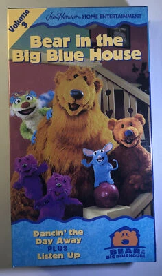 Bear In The Big Blue House-Dancin’ The Day Away/Listen Up #3 VHS 1998-NEW SEALED - Image 1 of 4