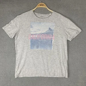 Tom Tailor Shirt Mens Extra Large Grey Short Sleeve Crewneck California - Picture 1 of 15