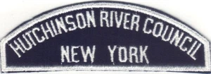 SEA SCOUT BWS HUTCHINSON RIVER COUNCIL / NEW YORK BLUE & WHITE FULL STRIP - Picture 1 of 2