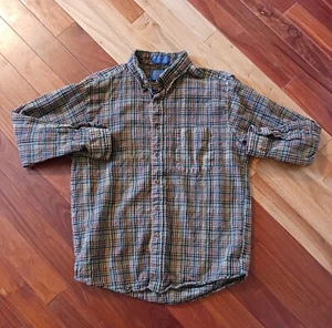 Sir Pendleton Men's M Plaid Virgin Wool US Fabric Long Sleeve Button Shirt - Picture 1 of 14