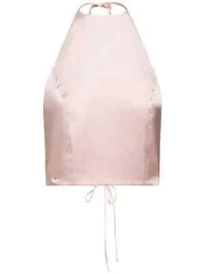 WOW! New Anine Bing soft pink silk halter top large $200 - Picture 1 of 1