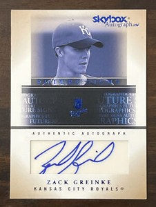 ZACK GREINKE Signed 2005 Fleer Skybox Autographics Baseball Card #FSA-ZG AUTO