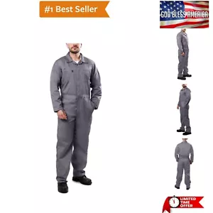 Coveralls for Men Long Sleeve Cotton Blend Work Jumpsuit - Picture 1 of 6