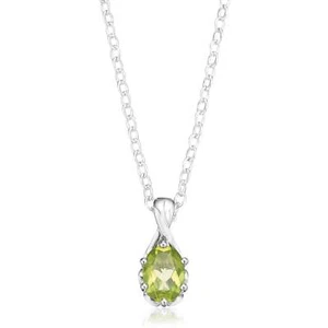 Sterling Silver 7x5mm Oval Cut Peridot Pendant - Picture 1 of 1