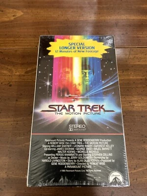 Star Trek The Motion Picture VHS Special Longer Version, 1989 New Sealed (READ!) - Image 1 of 4