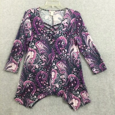 Blusa Pullover Westbound Top Para Mujer Pequeña Púrpura Cachemira Cuello Cruzado Foto 1 de 4