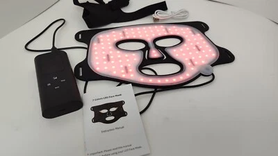 Máscara de terapia de luz roja Máscara facial LED de 7 colores Dispositivo de terapia de luz  Foto 1 de 4