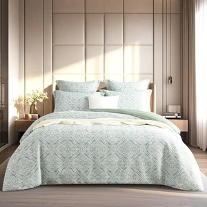 Mayfair Sage Jacquard Quilt Cover Set by Renee Taylor - Picture 1 of 1