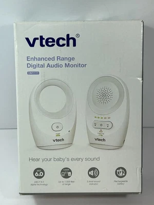 vtech DM11增强型数字音频婴儿监视器-白色 — 第 1/4 张图片