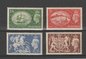 Juego de 4 "2s6d/5s/10s/£1" GVI 1951 en estado original/como nuevo. - Imagen 1 de 2