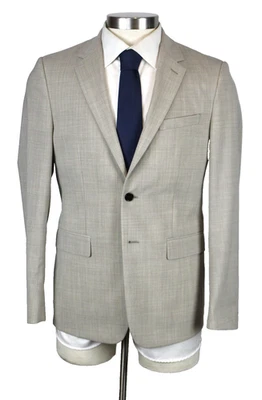 Theory Suit 38 R Mens Chambers Mayer Sand Beige Weave Slim Fit Wool New Tailor 2 - Image 1 of 4