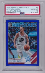2019-20 Donruss Optic Stephen Steph Curry #4 Blue All-Stars 22/49 PSA 10 Pop 4 - Bild 1 von 2