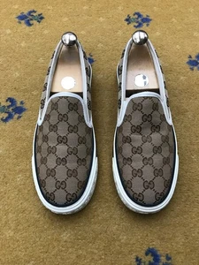 Gucci Turnschuhe Sneaker Schuhe Monogram Beige Canvas Tennis 1977 Herren UK 7 US 8 41 - Bild 1 von 12