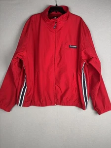 Chaqueta cortavientos Chaps Ralph Lauren para hombre 2XL roja de nailon manga a rayas logotipo cremallera - Imagen 1 de 24