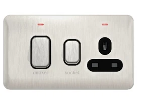 Schneider Electric Lisse Screwless Deco - Single Cooker Control Unit with Socke - Picture 1 of 1