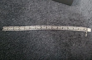 Pulsera de Plata Antigua - Plata 925 Estampada + "Han China" - ¿Cristal? 11 gm Tot - Imagen 1 de 7