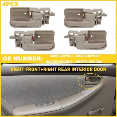 Juego de manijas de puerta para Toyota Corolla 2003-2008 plástico beige 6920512200A2 EE. UU. Foto 1 de 4