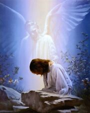 Dream-art Oil painting Christ Jesus dreamed of an angel sleeping in field canvas