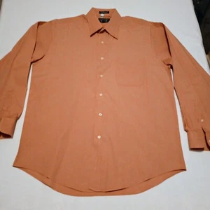 Alexander Julian Colours Men's Button Up Shirt Size L (16) Rust Long Sleeve, LNC - Picture 1 of 22