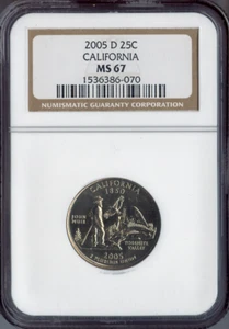 2005-D California Quarter NGC MS67 Business Quality - Picture 1 of 2