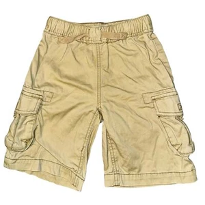 Hanna Andersson Boys Cargo Shorts Khaki Beige Sz 5 Outdoor Cotton Pull On Hiking - Picture 1 of 4