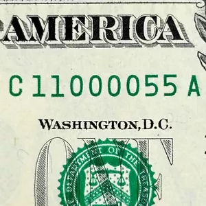 SUPER TRINARY (1s) (0s) (5s) & LOW SUM UNCIRCULATED Dollar Serial Number UNC - Bild 1 von 3