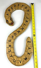 Vintage Handcrafted Wooden Snake Jigsaw Puzzle Blocks Alphabet Letters Set -READ