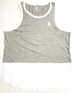 Canotta uomo maglietta lavanderia teschio urban streetwear XL gilet grigio bianco nuova - Foto 1 di 2