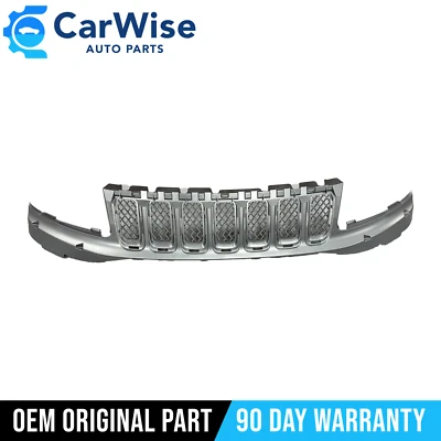 2014-2017 JEEP COMPASS BUMPER UPPER CHROME GRILLE MOULDING TRIM 68213198AA - Image 1 of 3