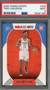 Theo Maledon 2020 Panini Hoops Basketball Rookie Card #230 Graded PSA 9