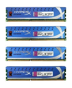 16GB Kit KINGSTON HYPERX DDR3 1600MHz (4GB x4) PC3-12800 Desktop Gaming Memory - Picture 1 of 4