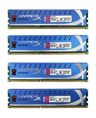 16GB Kit KINGSTON HYPERX DDR3 1600MHz (4GB x4) PC3-12800 Desktop Gaming Memory - Image 1 of 4