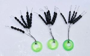 Float Stop Bead Line Stoppers Black Rubber Buffer Sliding Small Medium Large - Picture 1 of 7