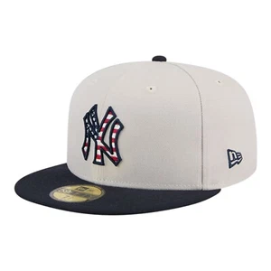 New York Yankees MLB Día de la Independencia New Era 59Fifty Gorra/Gorra Ajustada Talla 7 7/8 - Imagen 1 de 8