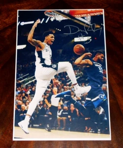 FOTO FIRMADA POR SAN ANTONIO SPURS DEJOUNTE MURRAY 12X18 HUSKIES, PELÍCANOS!!! - Imagen 1 de 1