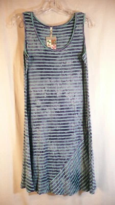 INDIA BOUTIQUE p   Women's  NWT  DRESS One Size below knee stripe sleeveless Foto 1 de 4