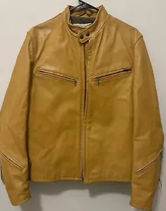 Schott Perfecto Lederjacke 40 Cowboy gelb Rüschen - Bild 1 von 20