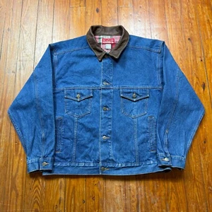 Vintage Marlboro Country Store Denim Jacket Mens Size Large Blue Trucker 90s - Picture 1 of 6