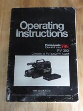 Vintage Panasonic OmniMovie VHS PV-300 Manual Only Operating Instructions Book