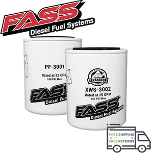 FASS Fuel System Replacement Fuel Filter & Water Separator Grey Titanium Series - Picture 1 of 4