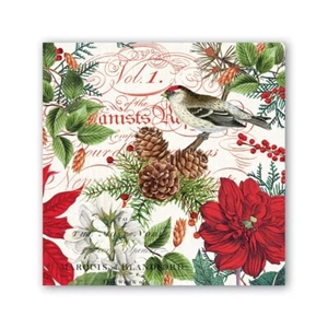 Michel Design Works Merry & Bright Holiday 20 Triple-Ply Paper Cocktail Napkins - Picture 1 of 2