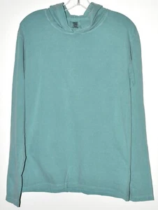 Camiseta con capucha Comfort Colores anillo manga larga hilado verde brillante talla pequeña nueva sin etiquetas - Imagen 1 de 3
