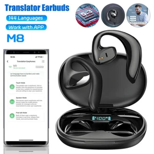 Bluetooth 5.3 Translator Earbuds 144 Languages Smart Two Way Instant Translation - Picture 1 of 12