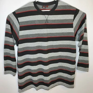 Swiss Cross Long Sleeve Striped Shirt Size XXL Color Red, Black, Gray Mens EUC - Picture 1 of 8