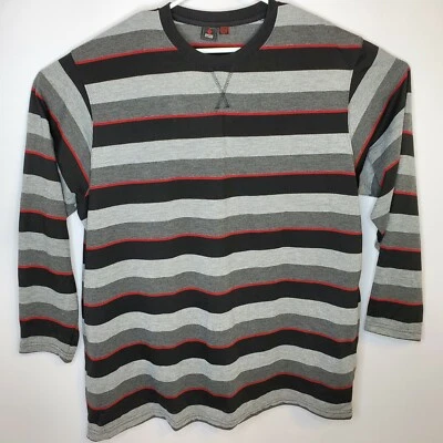 Swiss Cross Long Sleeve Striped Shirt Size XXL Color Red, Black, Gray Mens EUC - Image 1 of 4