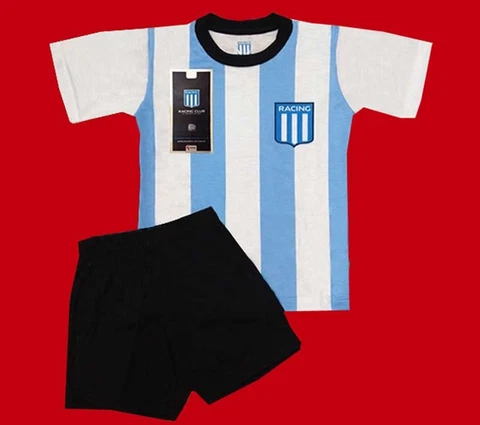 RACING - LA ACADEMIA - Football CHILDREN'S PAJAMAS Summer Season Cover