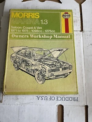 Haynes Morris Marina 1.3 Saloon Coupe Van 1971 to 1975 Owners Workshop Manual - Image 1 of 2