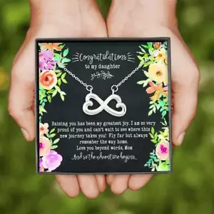 Collana Laurea A Mia Figlia Regalo|Collana Cuore Infinito Regalo Laurea - Foto 1 di 14