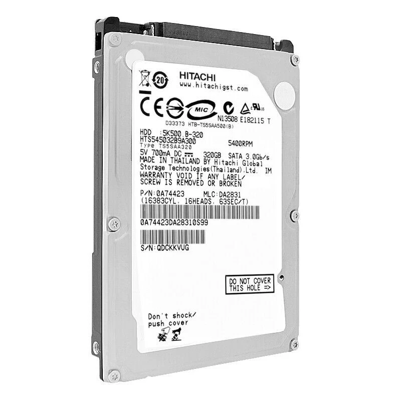 Hitachi 5k500 B-320 HTS545032B9A300 320GB SATA Internal 5400 RPM - Image 1 of 1