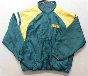 Green Bay Packers Jacket Adult Men XLARGE NFL Football REVERSIBLE Fleece / Satin - Picture 1 of 16